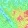 City of Launceston topographic map, elevation, terrain