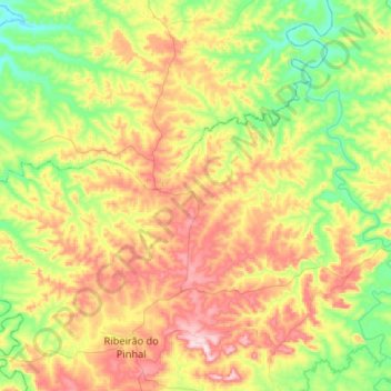 Abatiá topographic map, elevation, terrain
