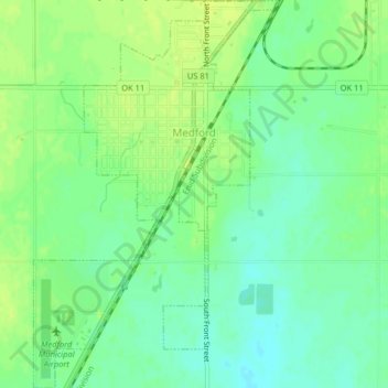 Medford topographic map, elevation, terrain