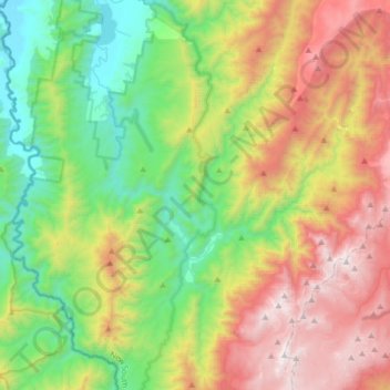 Geehi topographic map, elevation, terrain