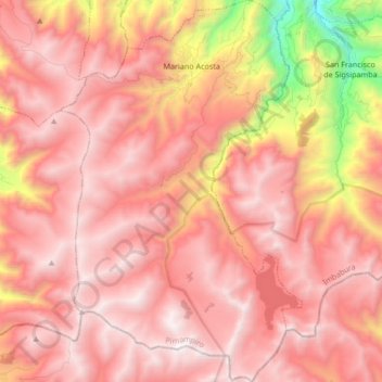 Mariano Acosta topographic map, elevation, terrain