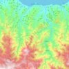 Giresun District topographic map, elevation, terrain