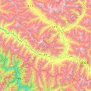 古乡 topographic map, elevation, terrain