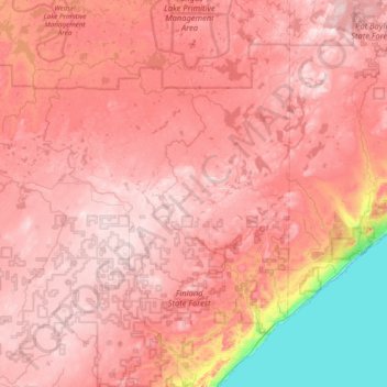 Crystal Bay Township topographic map, elevation, terrain