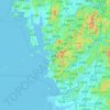 Boryeong-si topographic map, elevation, terrain