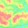 Pousade e Albardo topographic map, elevation, terrain