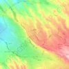 sahand topographic map, elevation, terrain