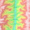 洛本卓白族乡 topographic map, elevation, terrain