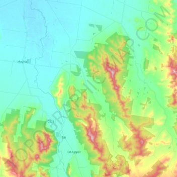 Meadow Creek topographic map, elevation, terrain