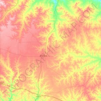 Schleicher County topographic map, elevation, terrain