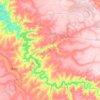 Indianópolis topographic map, elevation, terrain