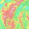 Polog Region topographic map, elevation, terrain