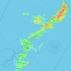 Isla Okinawa topographic map, elevation, terrain