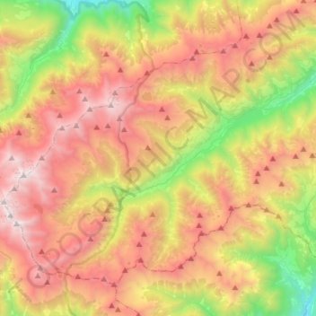 Ulten - Ultimo topographic map, elevation, terrain