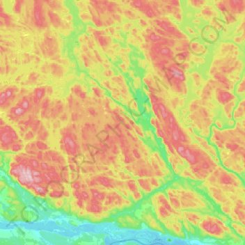 Waltham topographic map, elevation, terrain