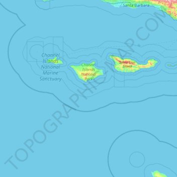Channel Islands National Park topographic map, elevation, terrain