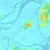 Oxley Island topographic map, elevation, terrain