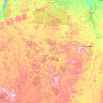 Altamira topographic map, elevation, terrain