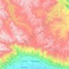 Cochabamba topographic map, elevation, terrain