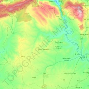 Khelil topographic map, elevation, terrain