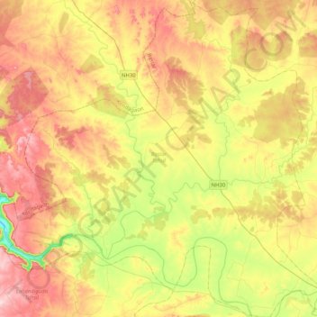 Bastar Tahsil topographic map, elevation, terrain