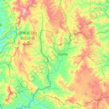 Hiam District topographic map, elevation, terrain