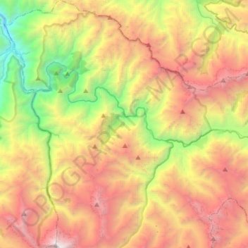 Machupicchu topographic map, elevation, terrain