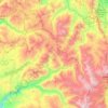 Carson-Iceberg Wilderness topographic map, elevation, terrain