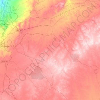 El Hessasna topographic map, elevation, terrain