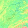 Pittsburg County topographic map, elevation, terrain