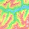 Steeg topographic map, elevation, terrain