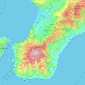 RC topographic map, elevation, terrain