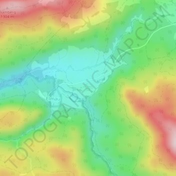 Schloss Elmau topographic map, elevation, terrain