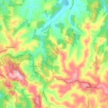 Cockatoo topographic map, elevation, terrain