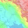 Khuzestan Province topographic map, elevation, terrain