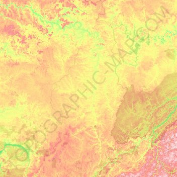 Katangsky Rayon topographic map, elevation, terrain