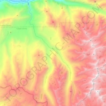 Roaring River topographic map, elevation, terrain