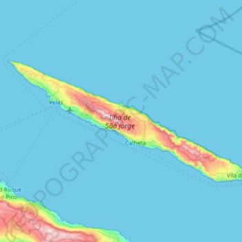 São Jorge topographic map, elevation, terrain