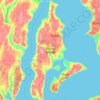 Vashon Island topographic map, elevation, terrain