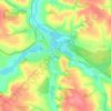 Tetiiv topographic map, elevation, terrain