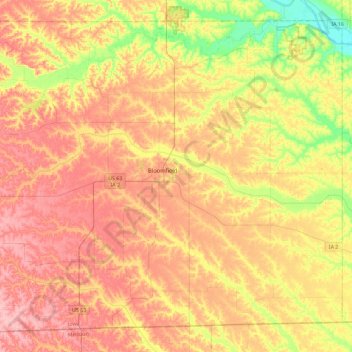 Davis County topographic map, elevation, terrain