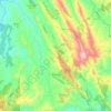Berzocana topographic map, elevation, terrain