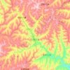 义岗川镇 topographic map, elevation, terrain