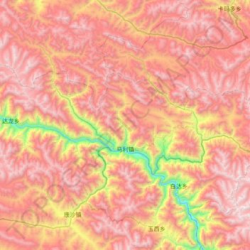 Marri topographic map, elevation, terrain