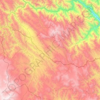 Municipio Colquechaca topographic map, elevation, terrain