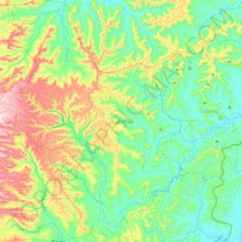 24 de Mayo topographic map, elevation, terrain