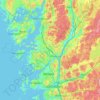 Kungälvs kommun topographic map, elevation, terrain