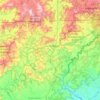 Rabun County topographic map, elevation, terrain