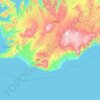 Southern Region topographic map, elevation, terrain