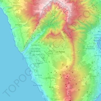 El Paso topographic map, elevation, terrain